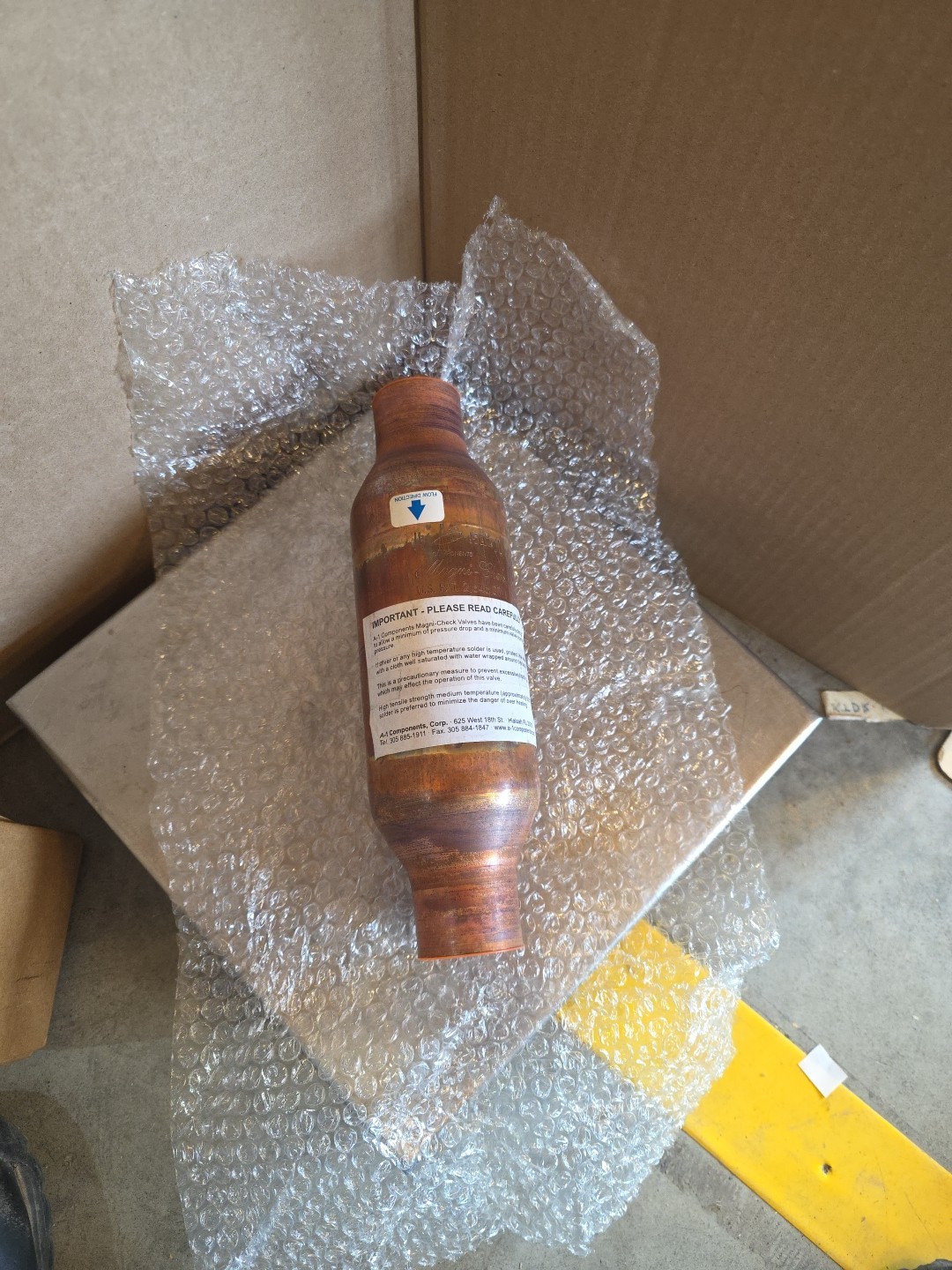 1.5 In Copper Liquid Check Valve *WE*SHIP*TODAY*