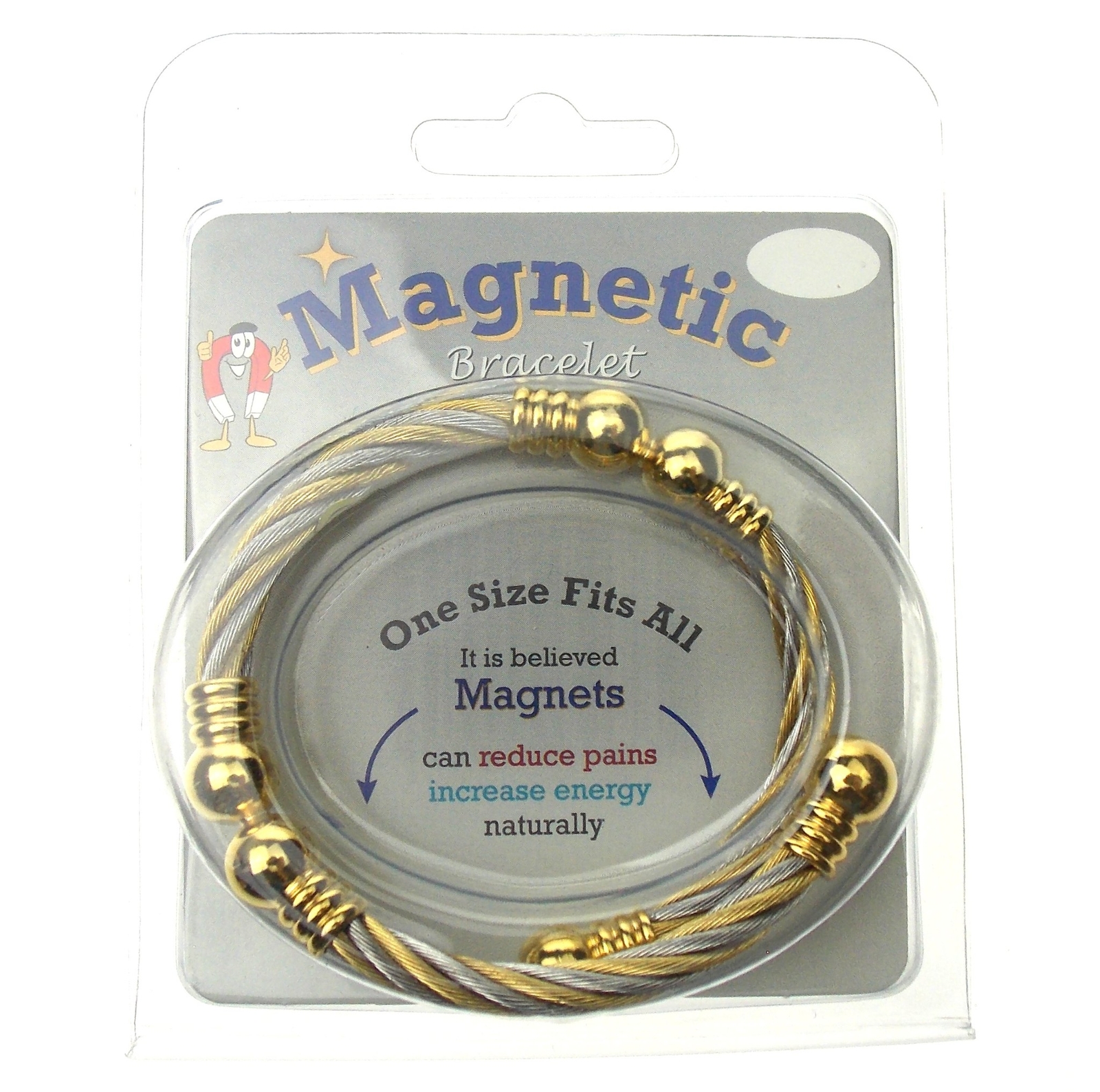 Gold Silver Magnetic Bracelet Adjustable Cuff Reduce Pain Fatigue Men Women Gift