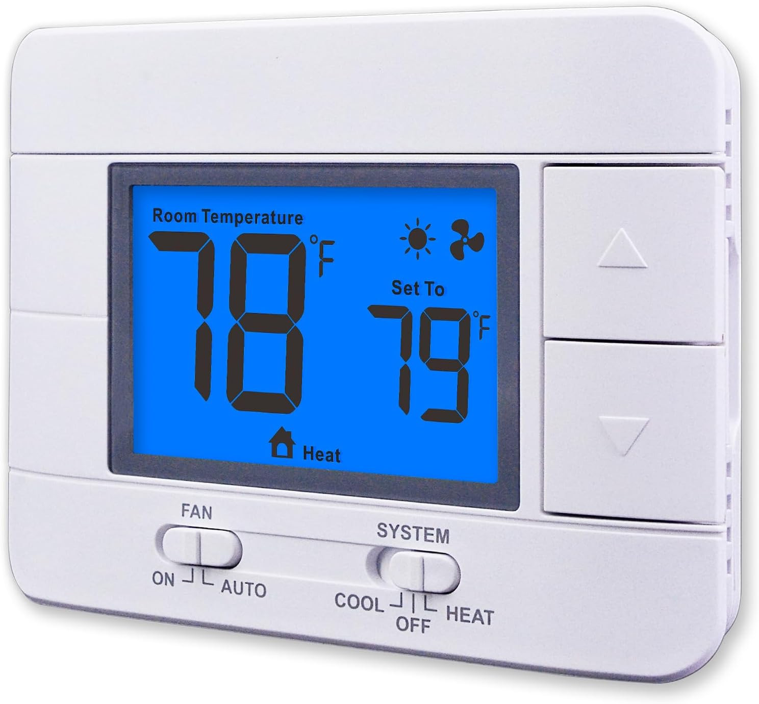 Non Programmable Thermostat for Home 1 Heat/ 1 Cool Single-Stage System, Tempera