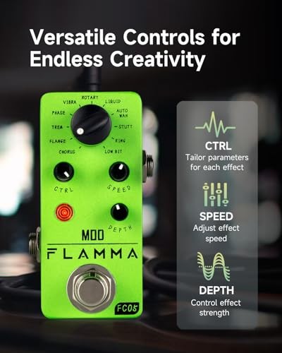FLAMMA FC05 Mini Modulation Pedal Multi Effects Guitar Chorus Phaser