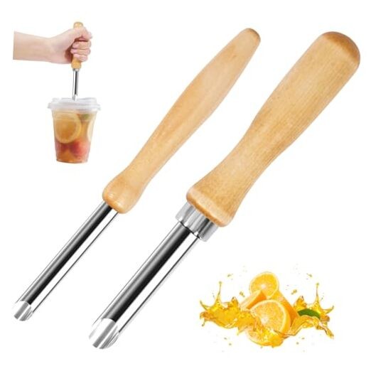 2 Pack Straw Puncher for Plastic Lids, Straw Hole Puncher for Plastic Lids,