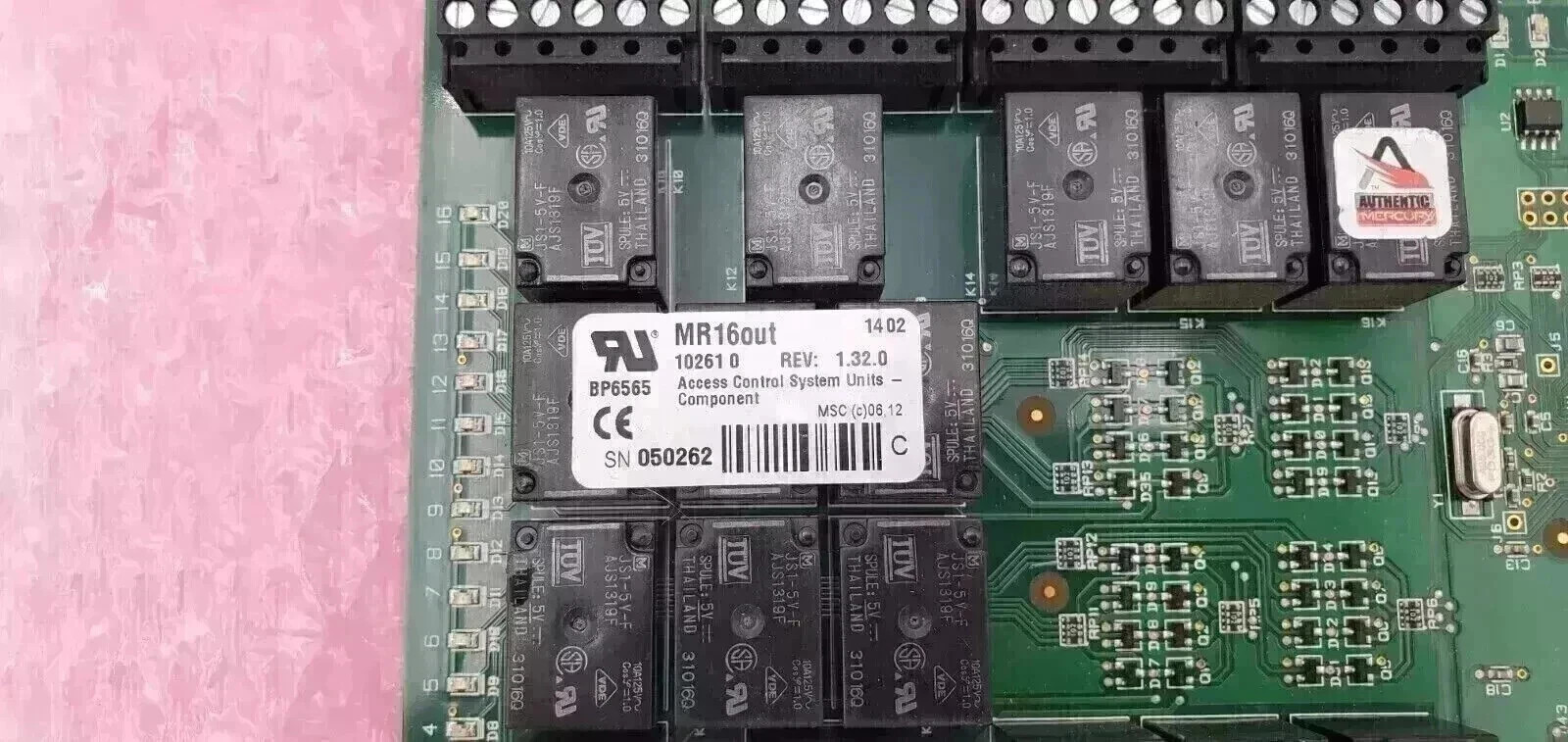 LENEL MERCURY SECURITY MR16 OUTPUT MONITOR MODULE