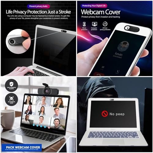 ThtRht 6 Pack Webcam Lens Cover Computer USB Camera Shutter Cap Adhesive