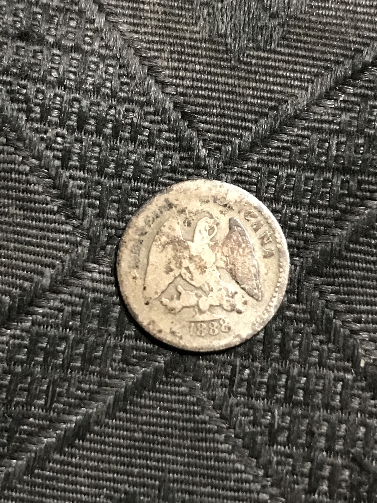 1888 Go R Mexico 5 Centavos, Km398.5, silver