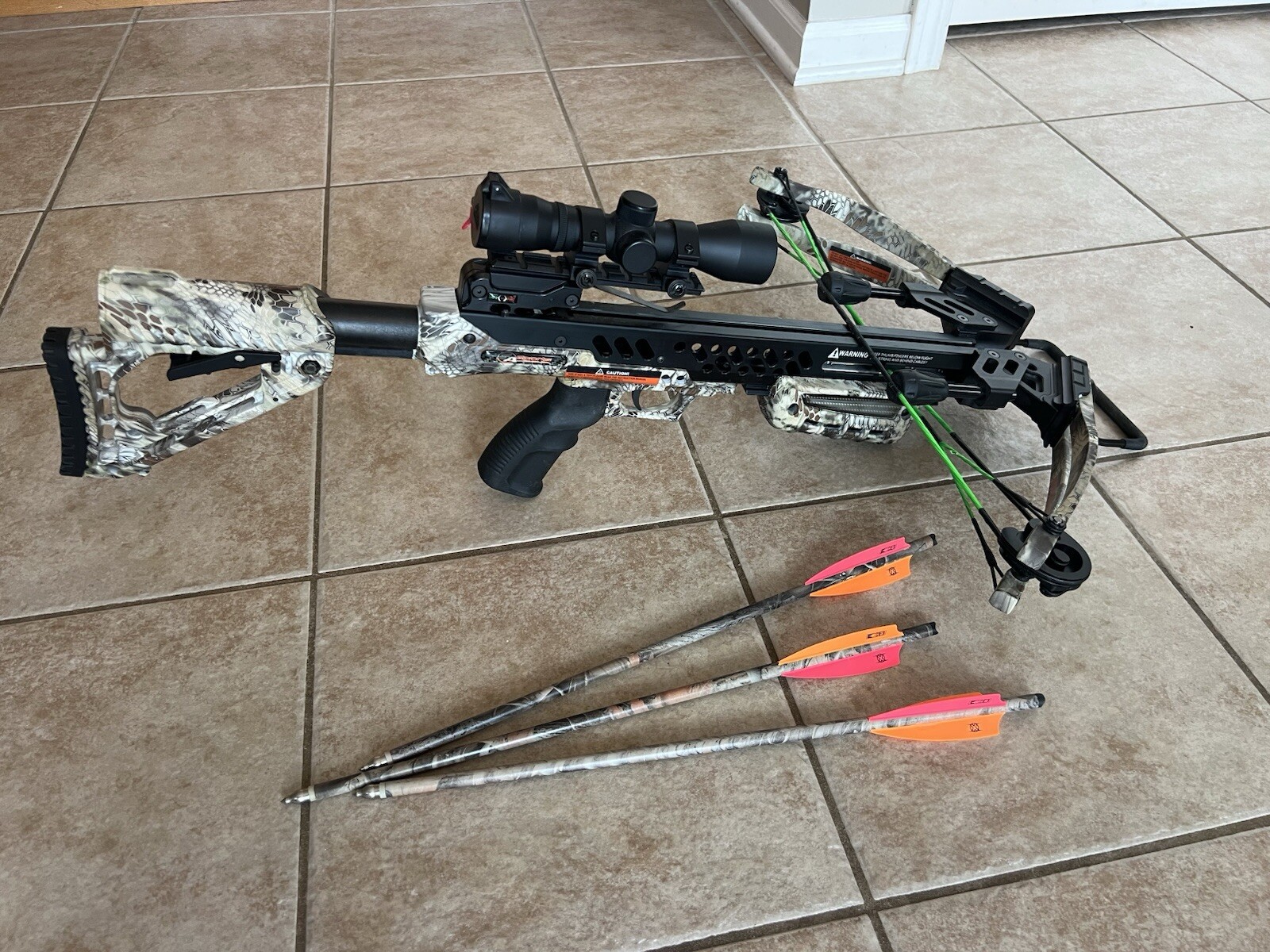 Sa Sports Empire Aggressor Lite Camo Youth Crossbow 340fps With 18” Bolts