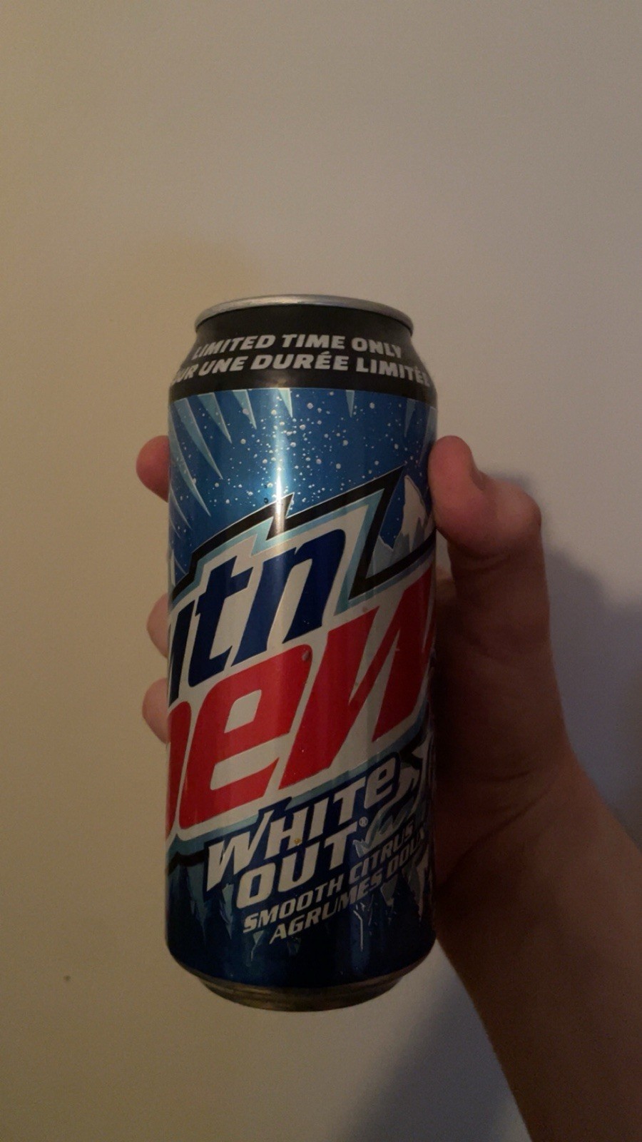 Full Unopened Mtn Mountain Dew Whiteout Canada 16oz Can