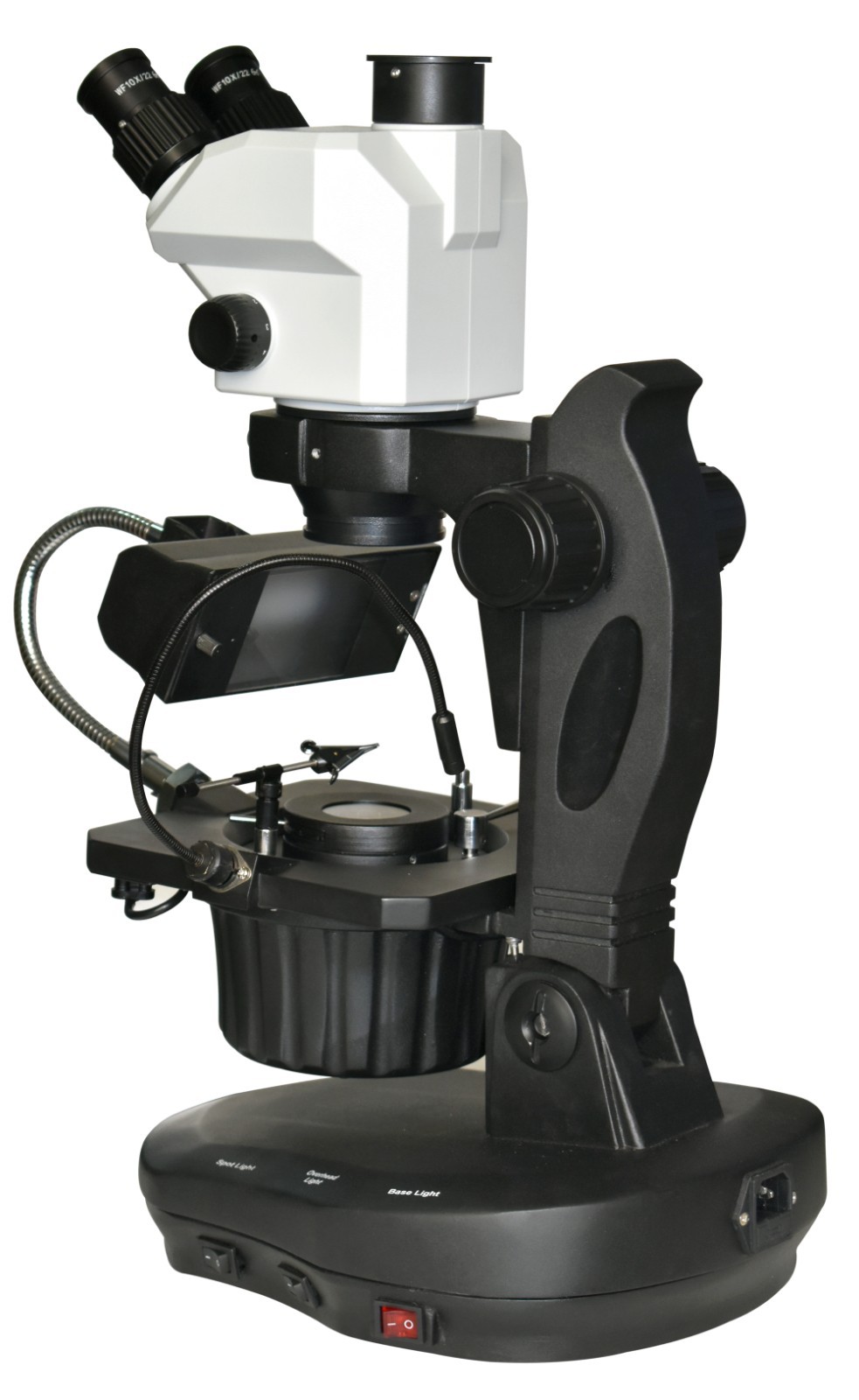 Long Working High Zoom Stereo Gemmology Gemstone Jewellery Darkfield Microscope