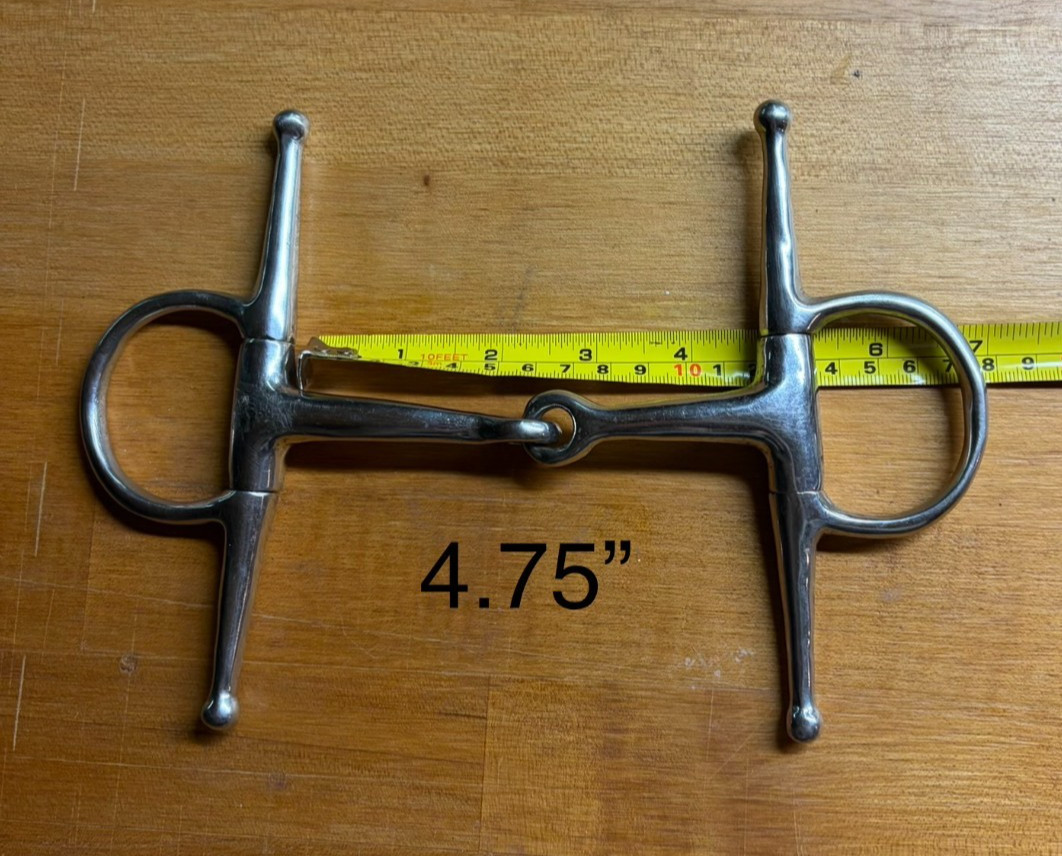 4.75" Full Cheek Single Jointed Snaffle Bit