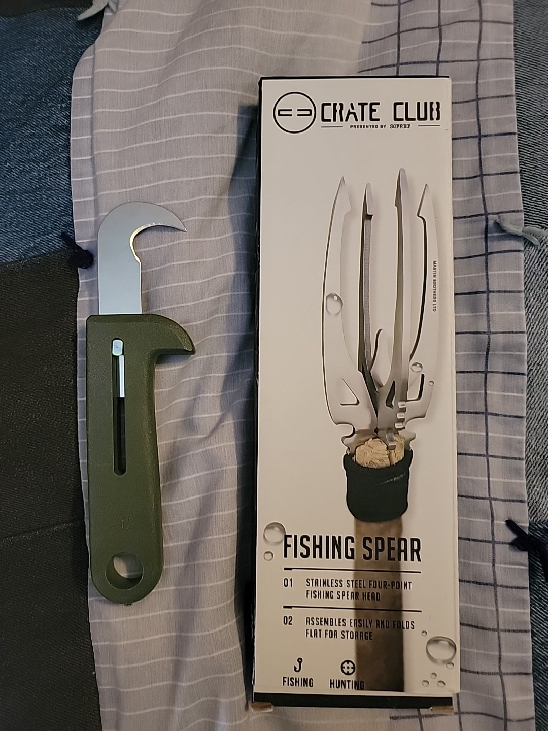 FRENCH MILITARY KNIFE AIRBORNE PARATROOPER LINE/ROPE CUTTER + Martin Bro Spear