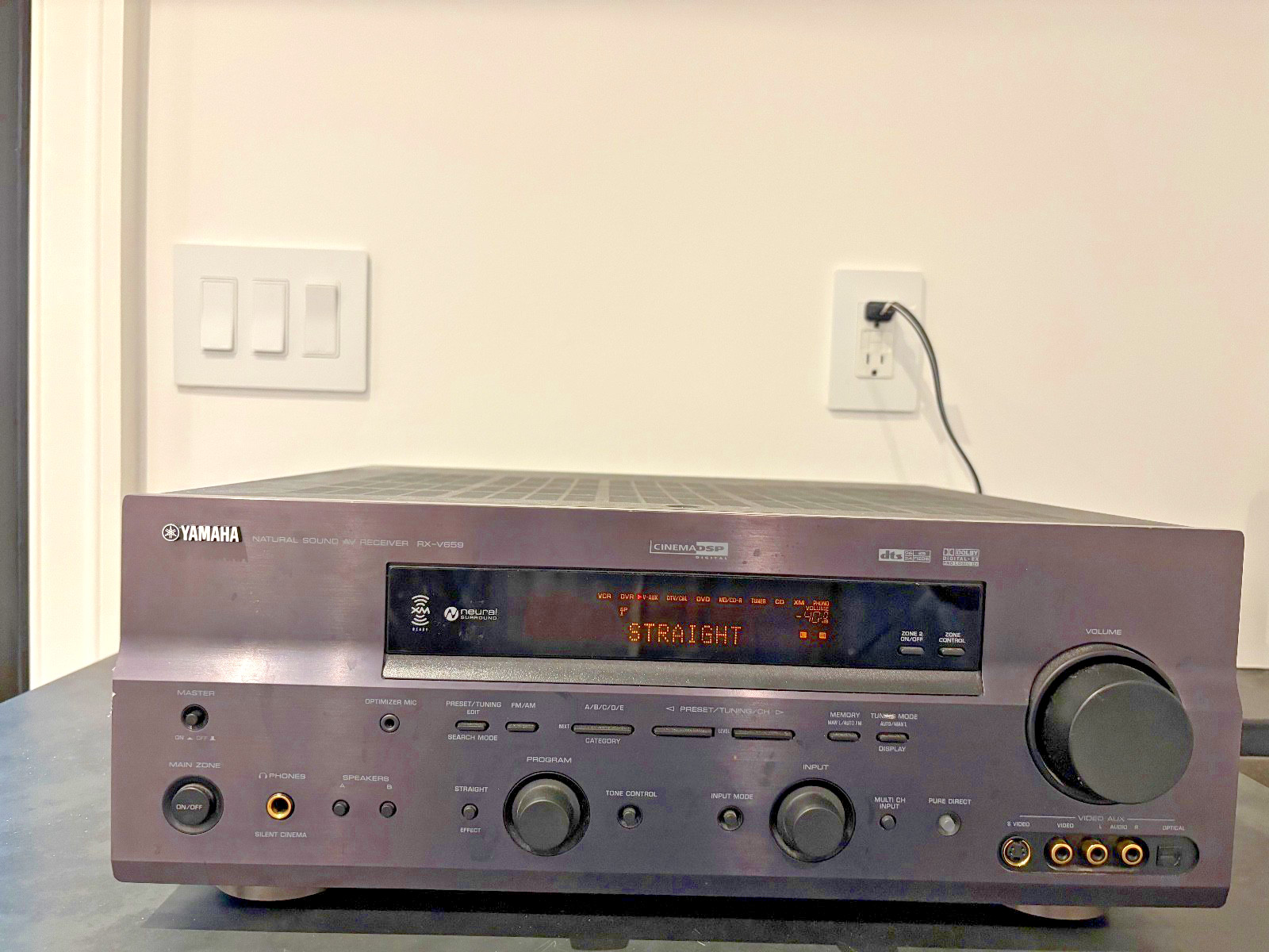 Yamaha RX V659 7.1 Channel 700 Watt Receiver.  TESTED. Condition is "Used"