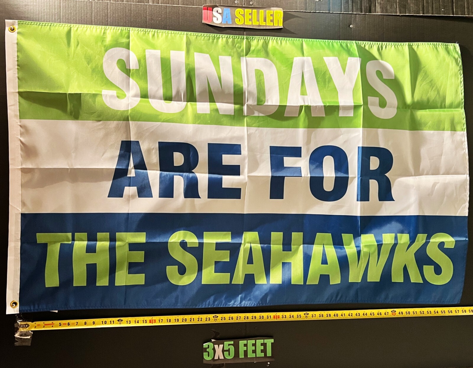 Football Flag FREE SHIPPING Seattle Seahawks G Smith Man Cave Beer USA Sign 3x5