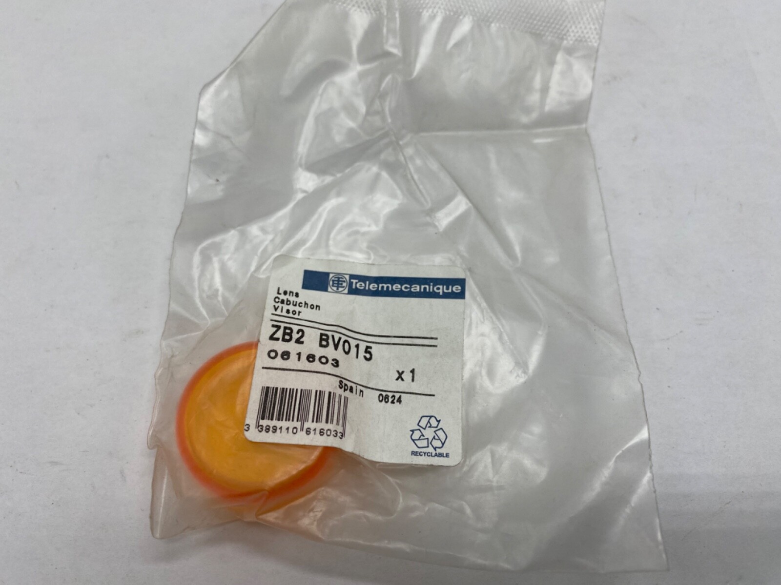 Telemecanique ZB2BV015 amber lens