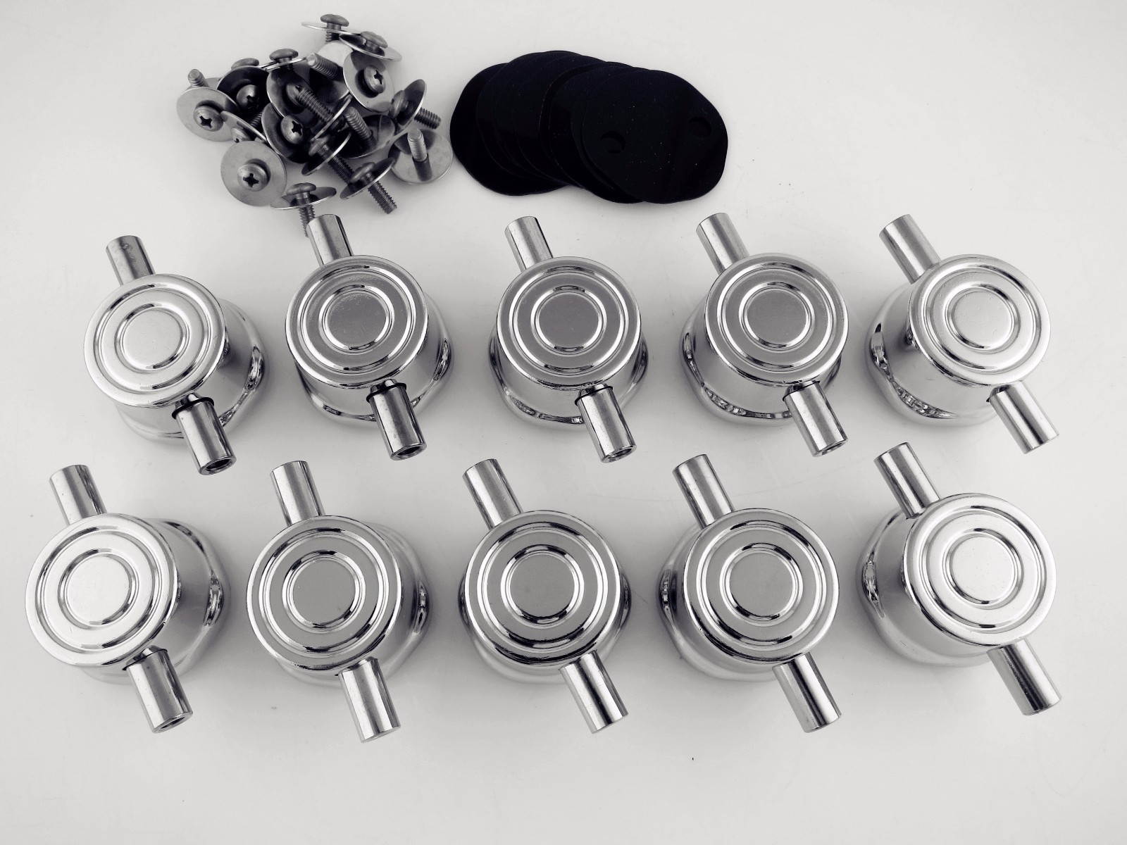 10 Double End Tom Drum Lugs with Mounting Screws