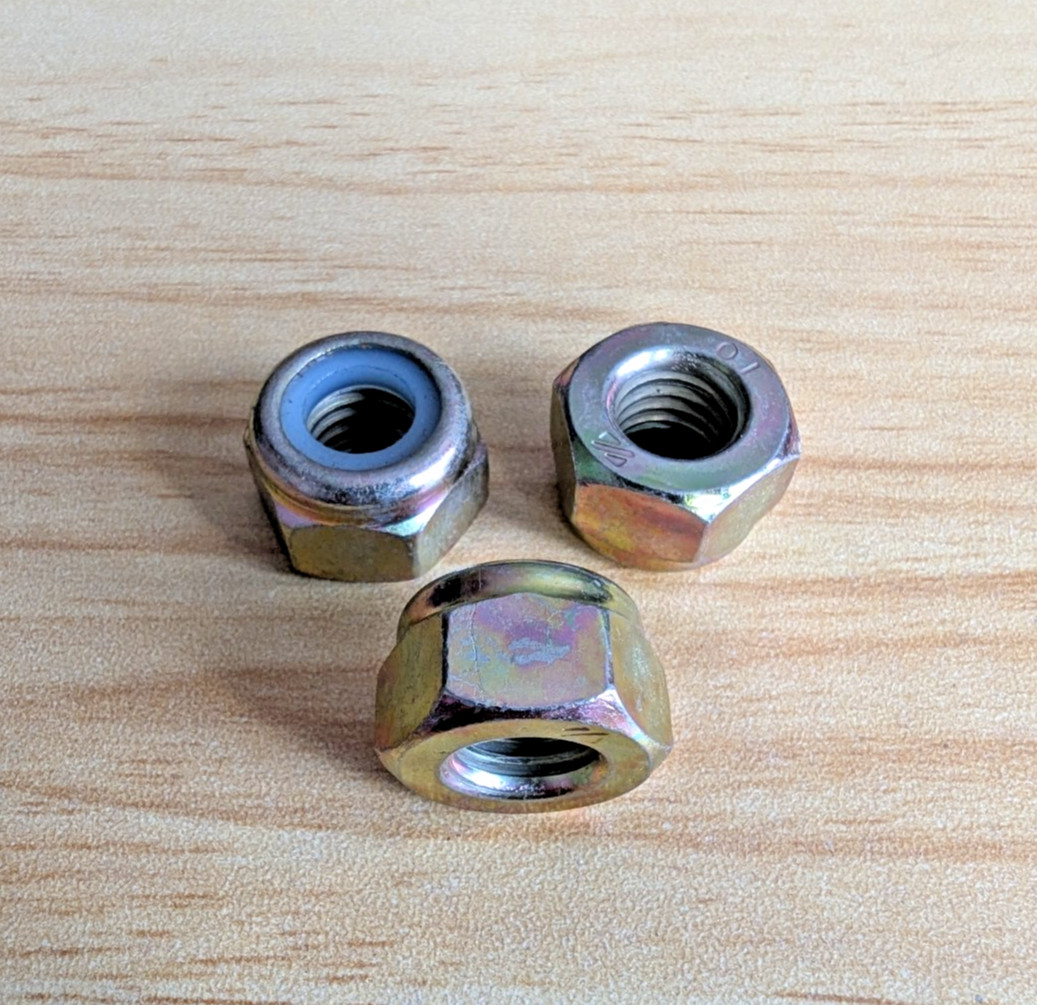 233601416 Can-Am/Ski-Doo OEM Elastic Hex Flange Nut M10  (Pack of 3)