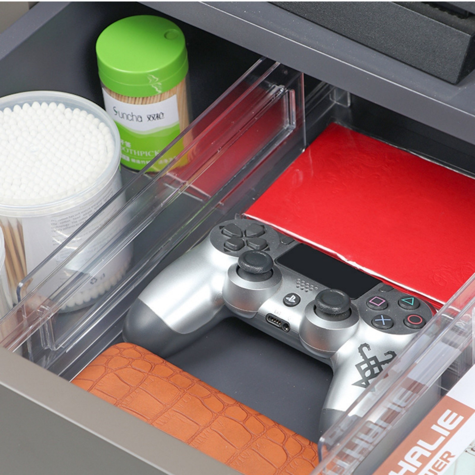 2 Pack Expandable Drawer Dividers - Adjustable Plastic Organizers for Kitchen...