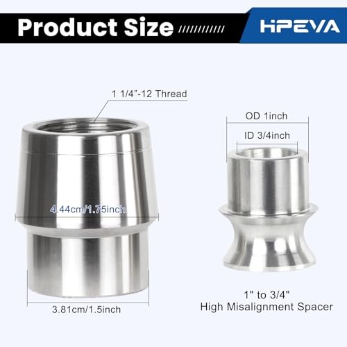 1 Pair 1.25'' Heim Joints Rod End Kit,1 1/4'' Right & Left Hand Thread