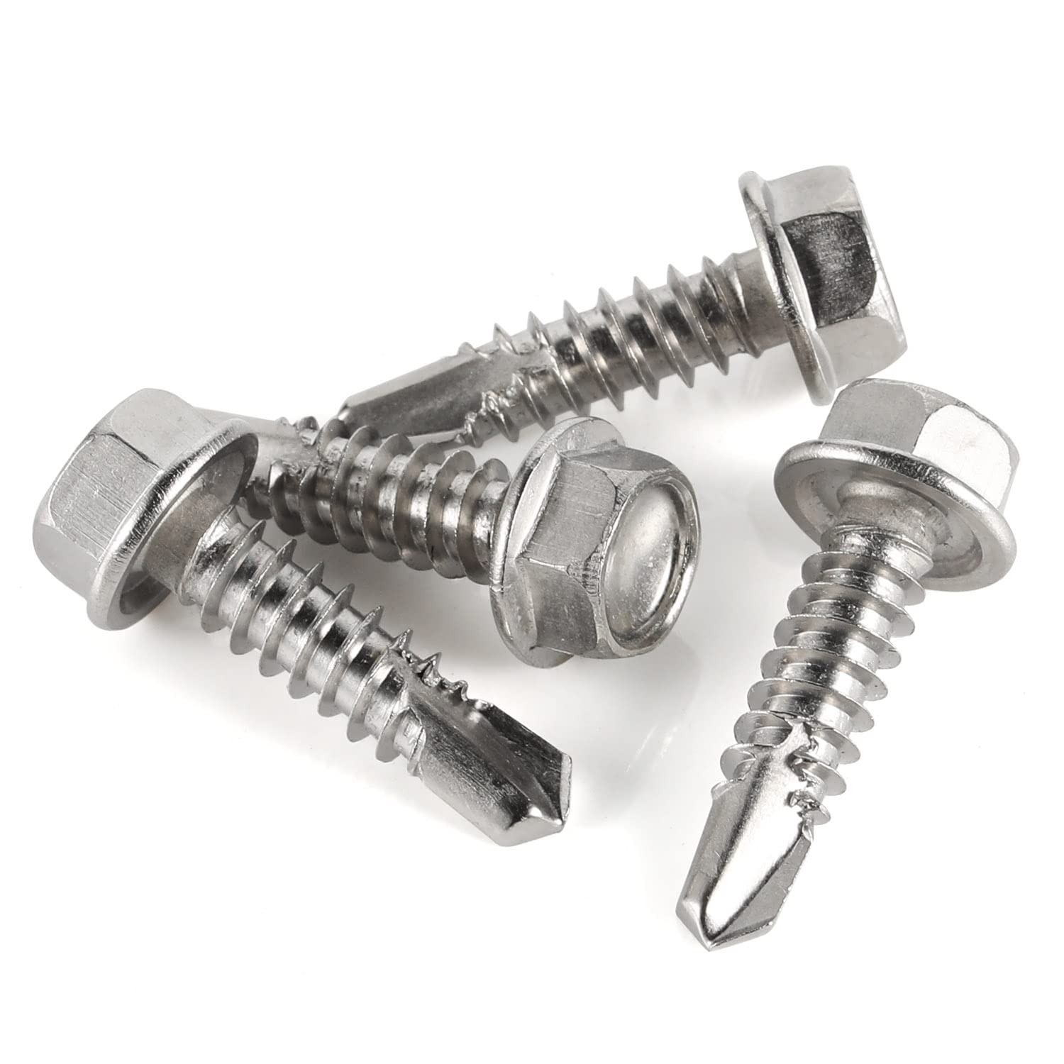 Mellewell #14 x 3/4" Hex Washer Head Self Drilling Screws, x 3/4