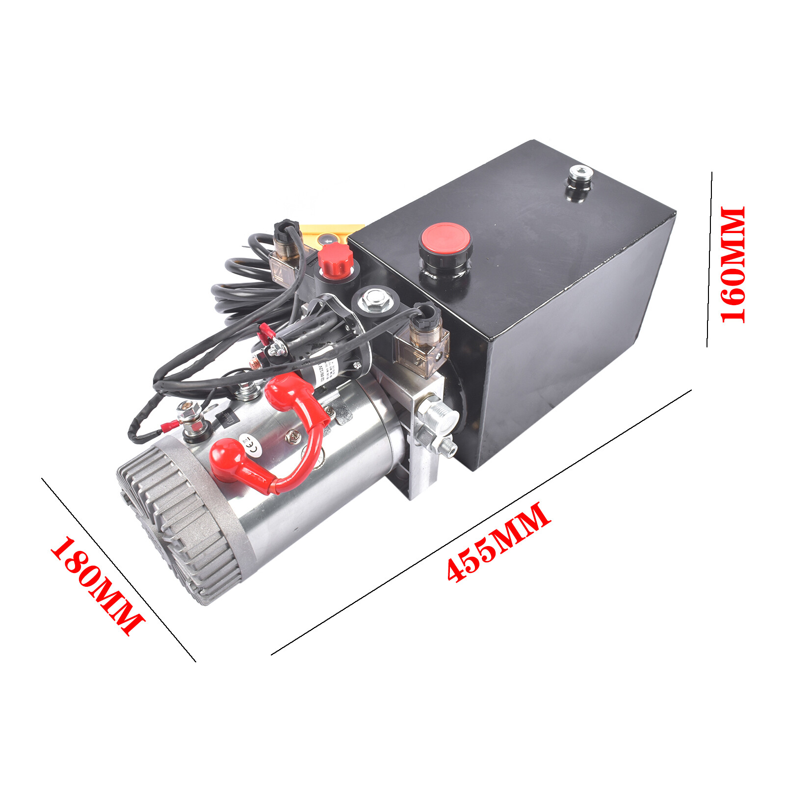 6 Quart Hydraulic Pump Double Acting DC 12V Dump Trailer Power Unit Pack