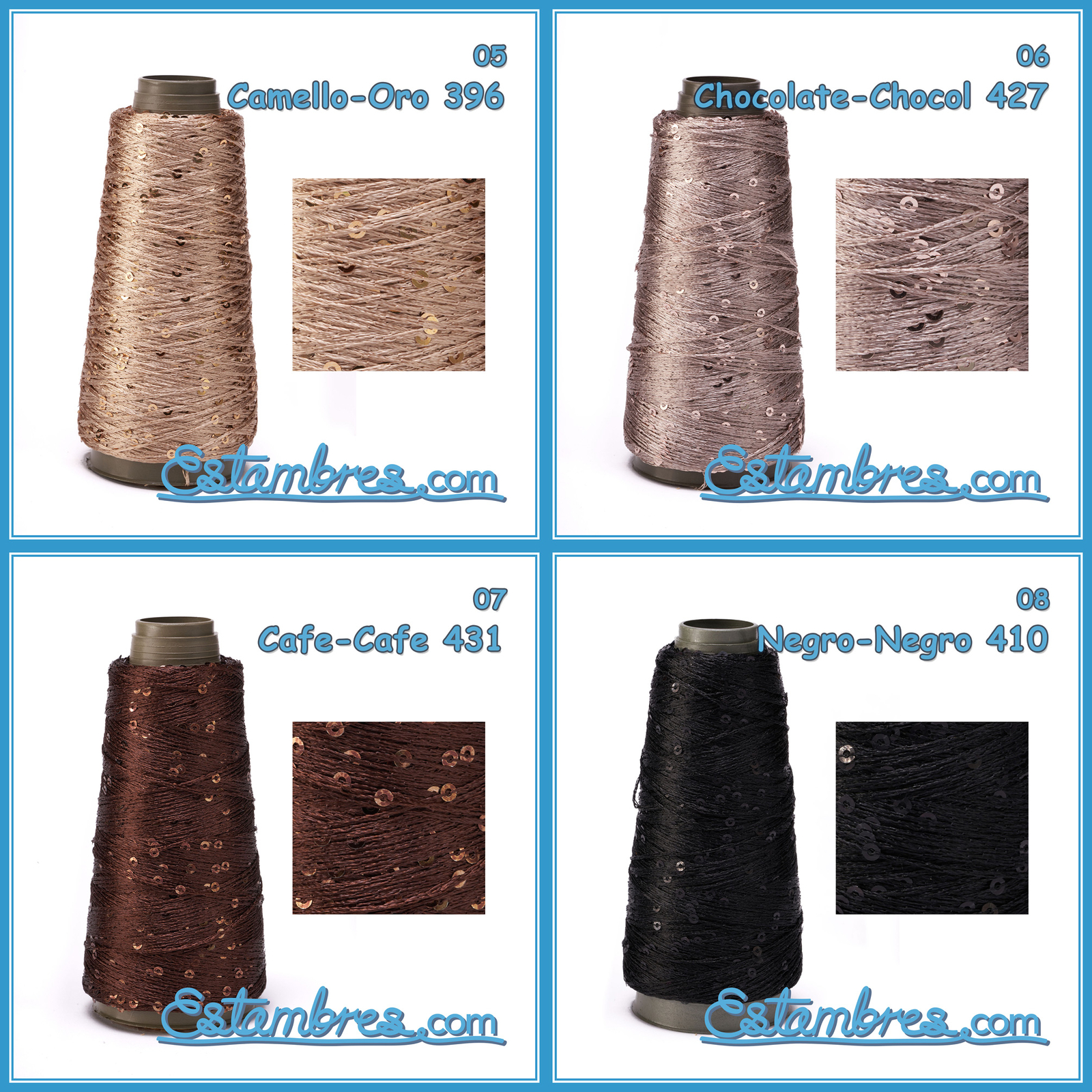 LENTEJUELA [Cone 50grs] - Fine Sequin Shiny Thread for Crafts