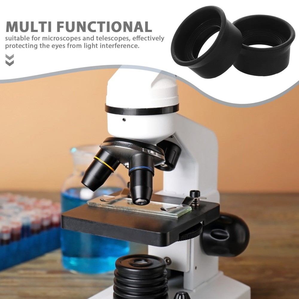 2Pcs Microscope Eyepiece Cover Binocular Cups Binoculars Rubber