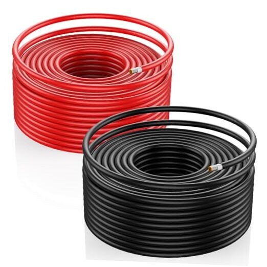 10 Gauge Wire 30FT,Solar Panel Cable Tinned Copper PV Wire for 10AWG 30FT