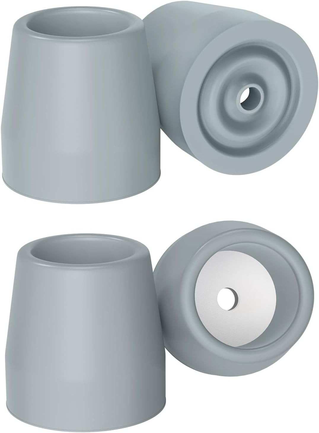 Walker Tips (4-Pack), 1 1/8'' Heavy Duty Rubber Replacement Tips for Walker, Com