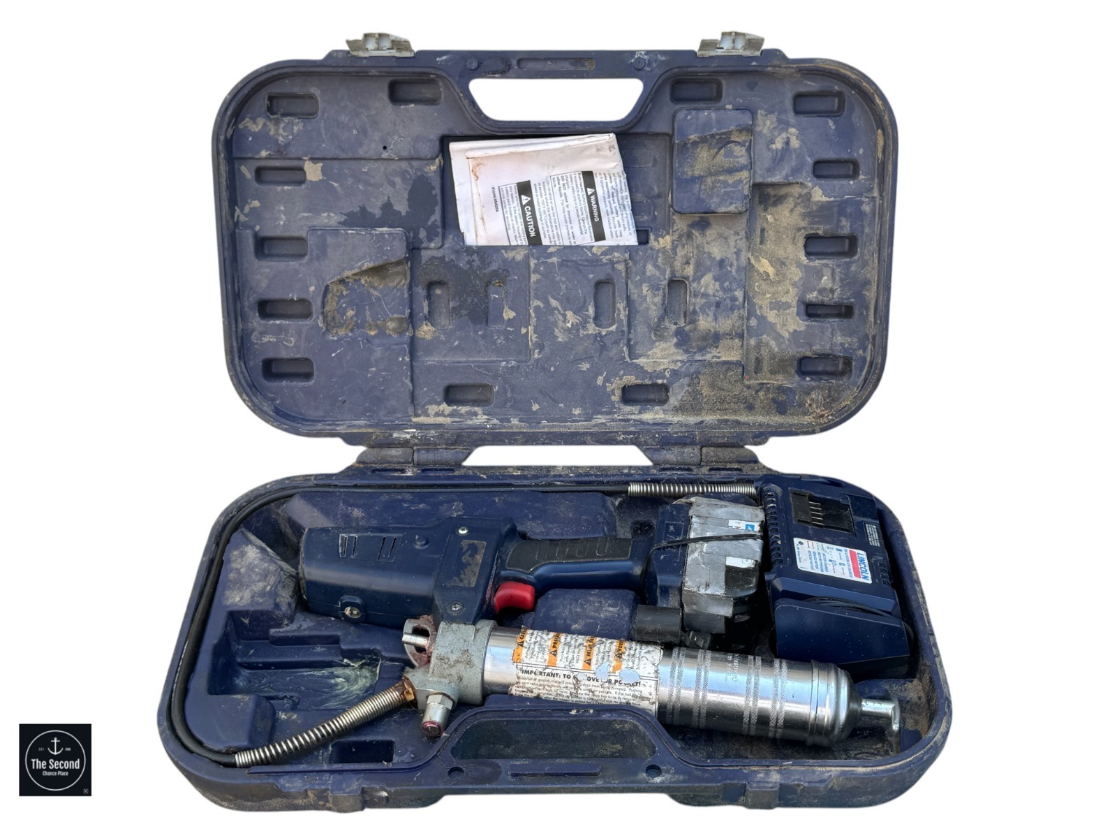 Lincoln 1860 Powerluber 18Volt Grease Gun, Charger, Battery Works w/ Case