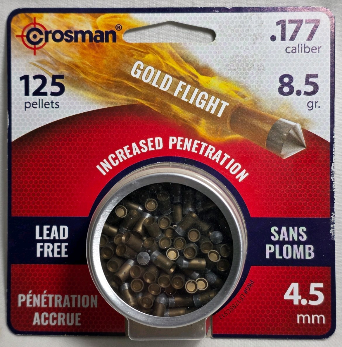 Lot Of Two(2) Crosman Powershot Gold Flight Penetrators .177 Caliber Pack of 125