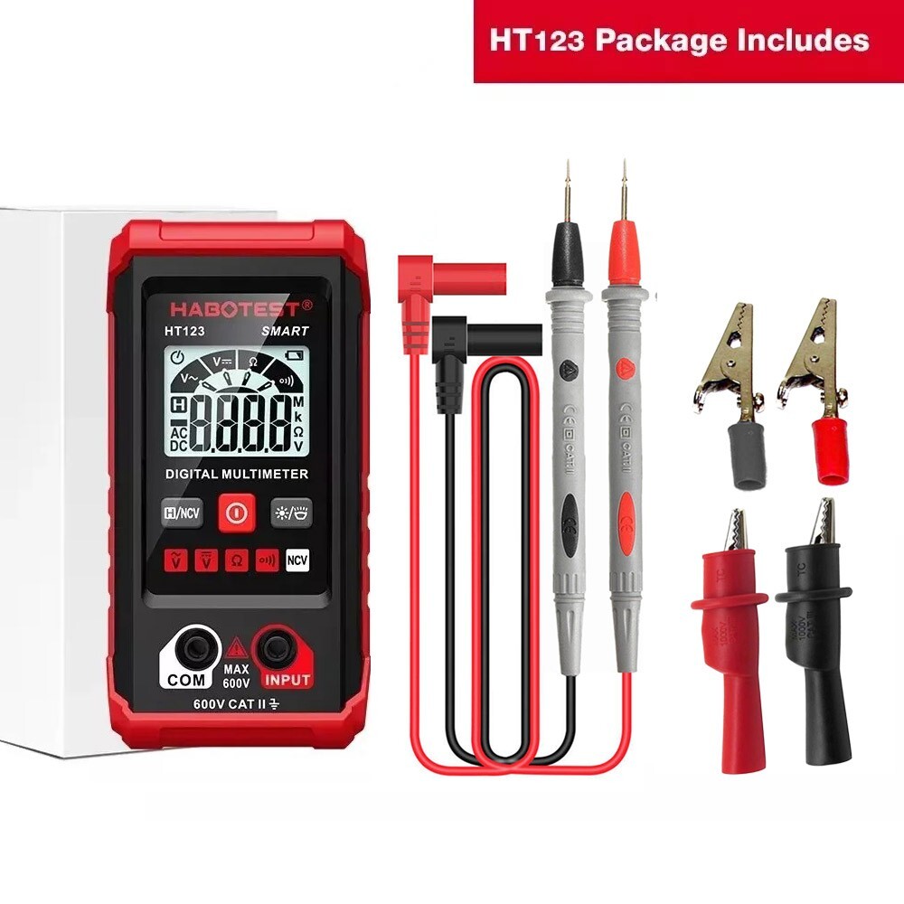 Digital Multimeter Voltmeter AC DC Volt Meter Ohmmeter Auto Range Tester w/Light