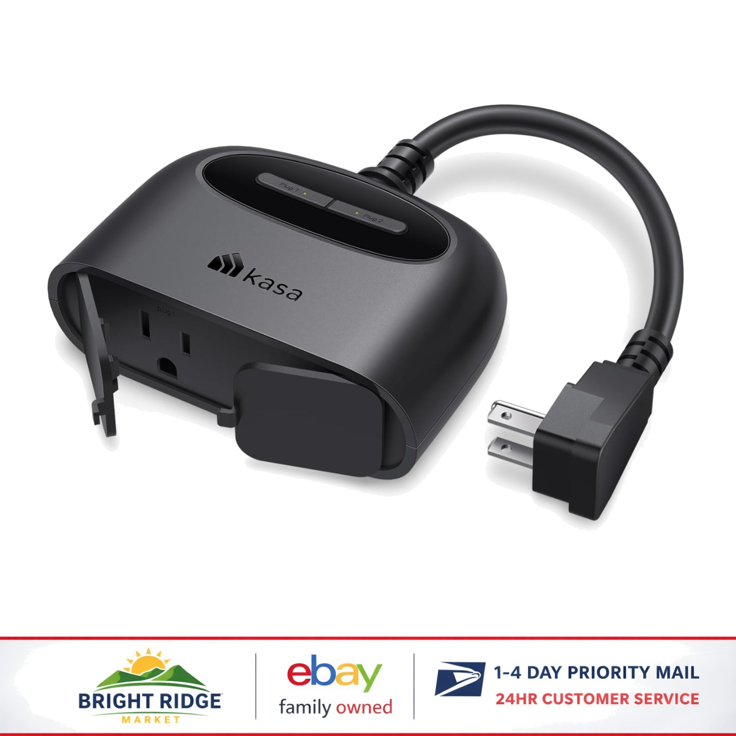 Weather-Resistant Smart Plug with 2 Independent Sockets for Outdoor Devices