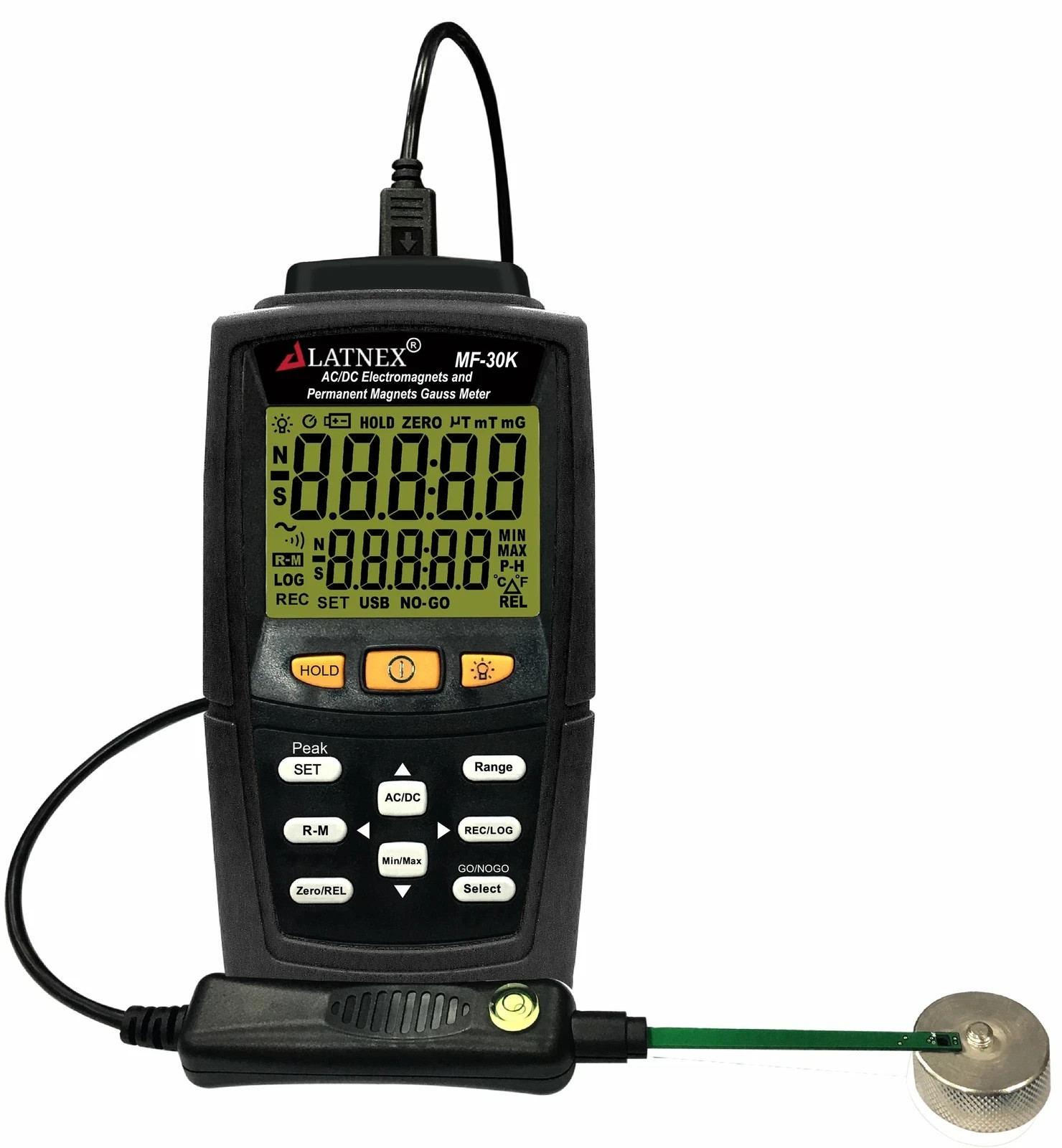 MF-30K AC/DC Gauss Meter with Certificate, Measures Magnetic Fields Strength ...