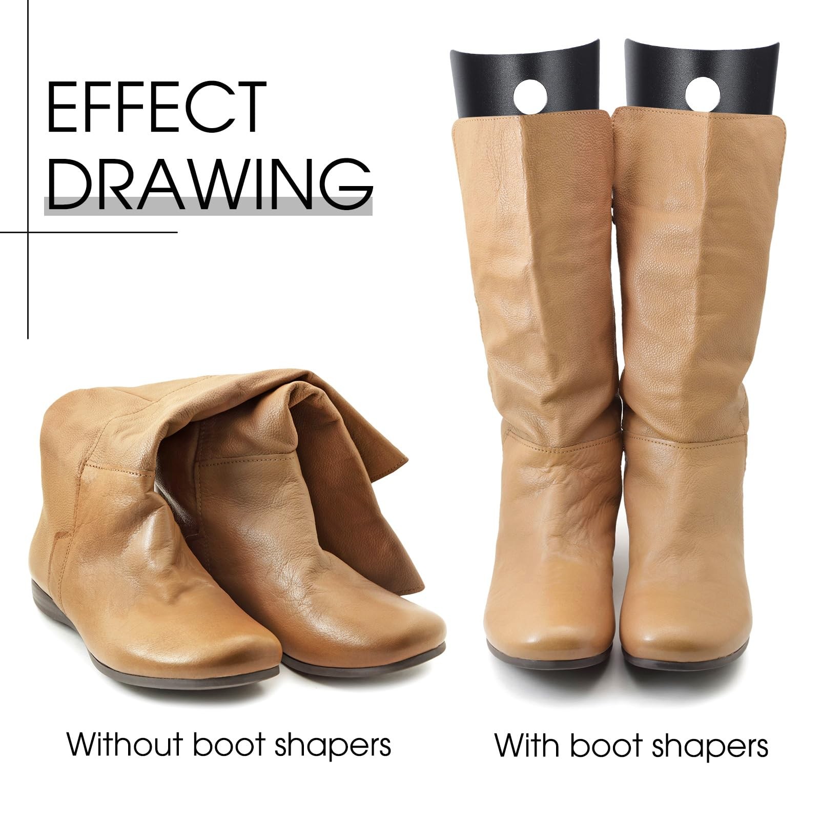 Reusable Boot Shapers for Tall Boots - 6 Pack Inserts to Maintain Shape