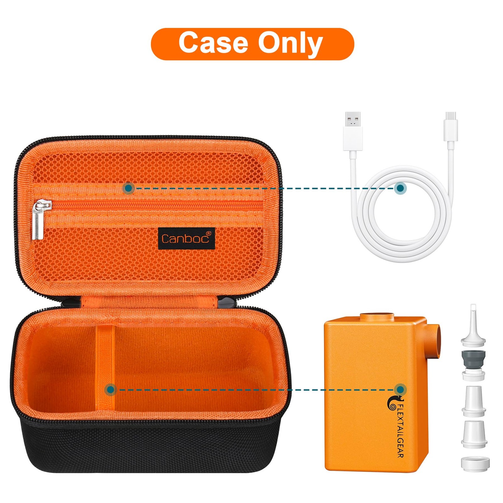 Hard Case for FLEXTAILGEAR MAX Pump 2020/ MAX Pump Plus/ MP2 Pro/ MP2 Plus Po...