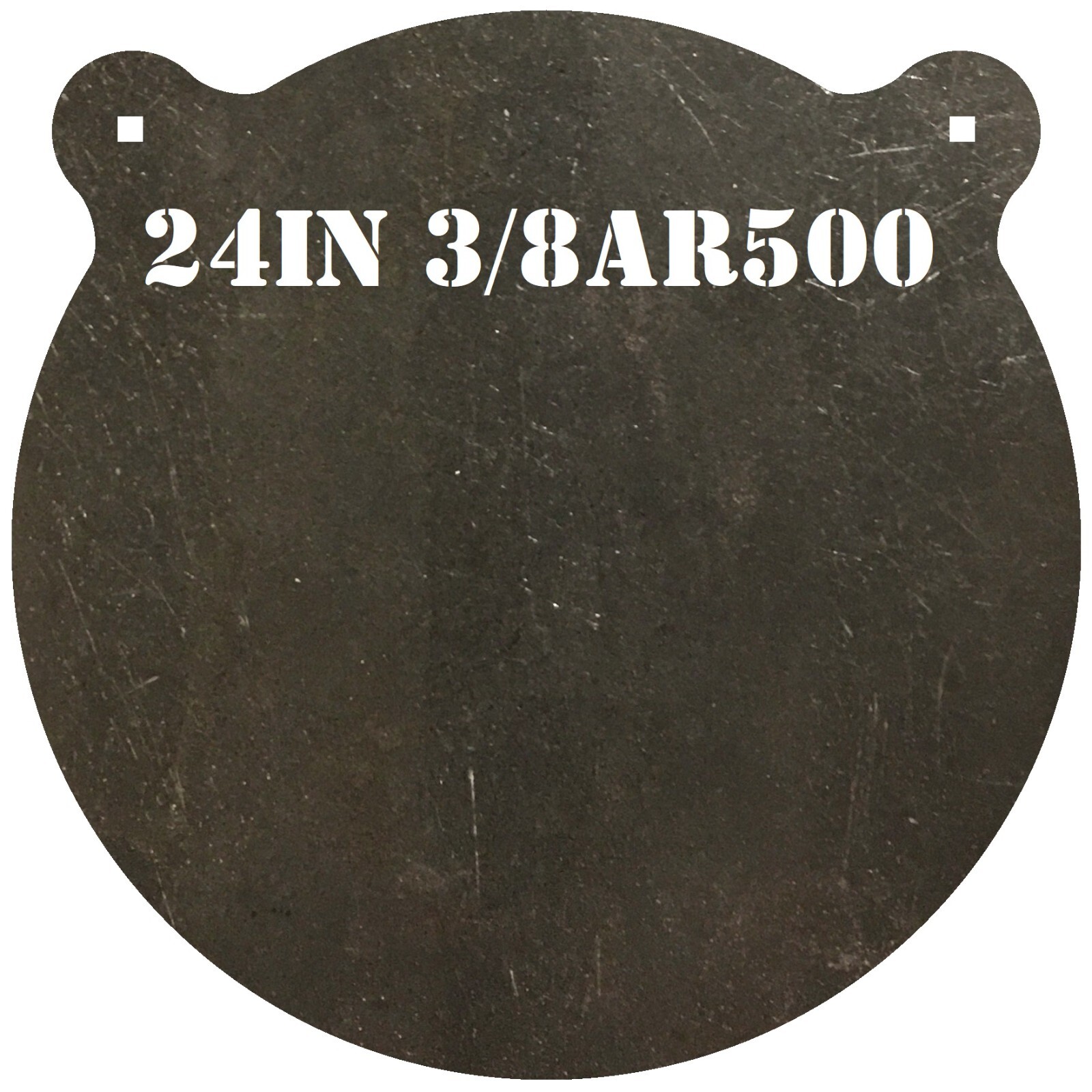 24" x 3/8" AR500 Steel Shooting Target - 1pc. Metal Rifle & Pistol Range Gong