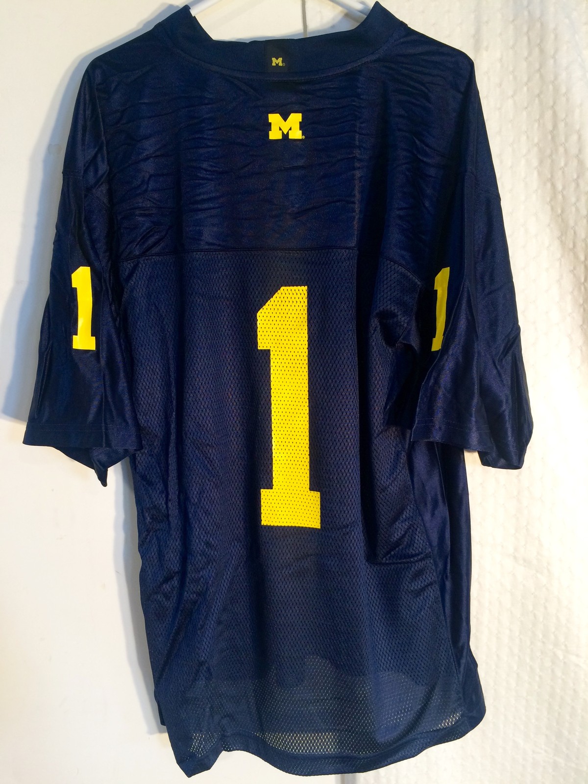 Adidas NCAA Jersey Michigan Wolverines #1 Navy sz XL