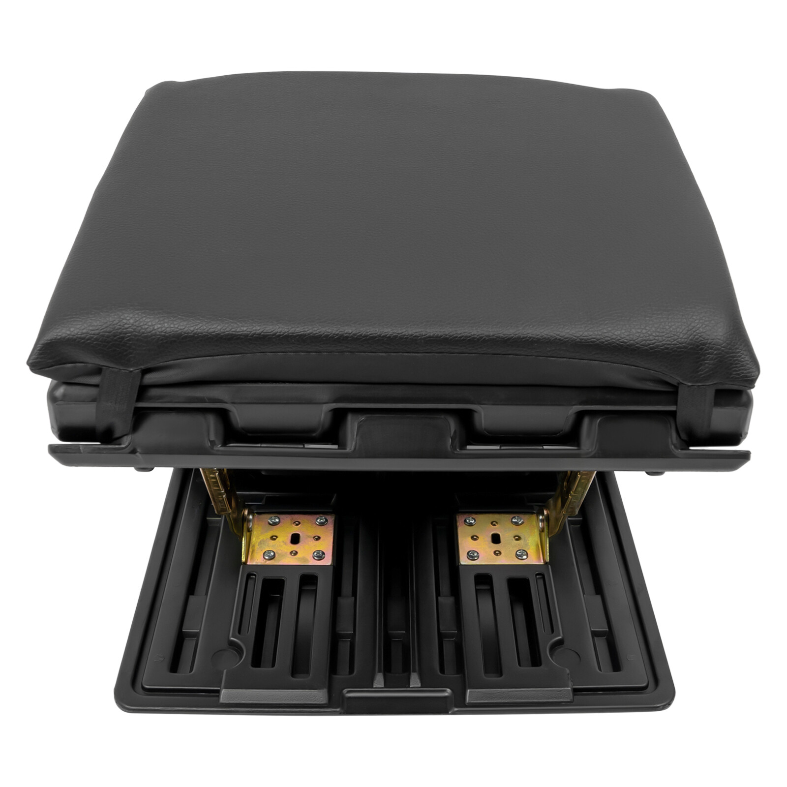 12.4*12.4*3.35in Black ABS& PU& Sponge& Copper Ergonomic Foldable Footrest ﻿ ﻿