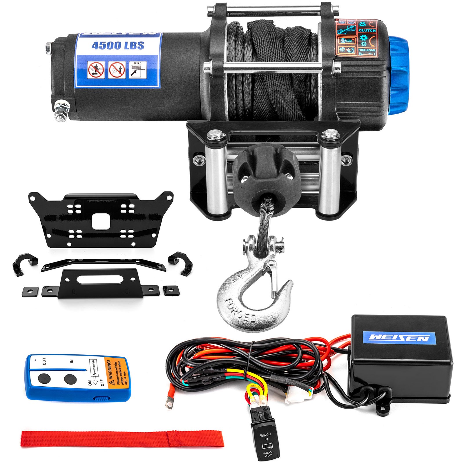 UTV 12V 4500LB Winch Mount Kit No Drill For Honda Talon 1000X 1000R-4 2019-2026