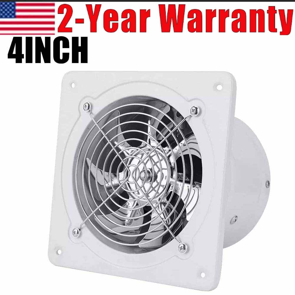 4" Exhaust Fan Ventilation Extractor Cabinet 110V Wall Mounted Square Blower