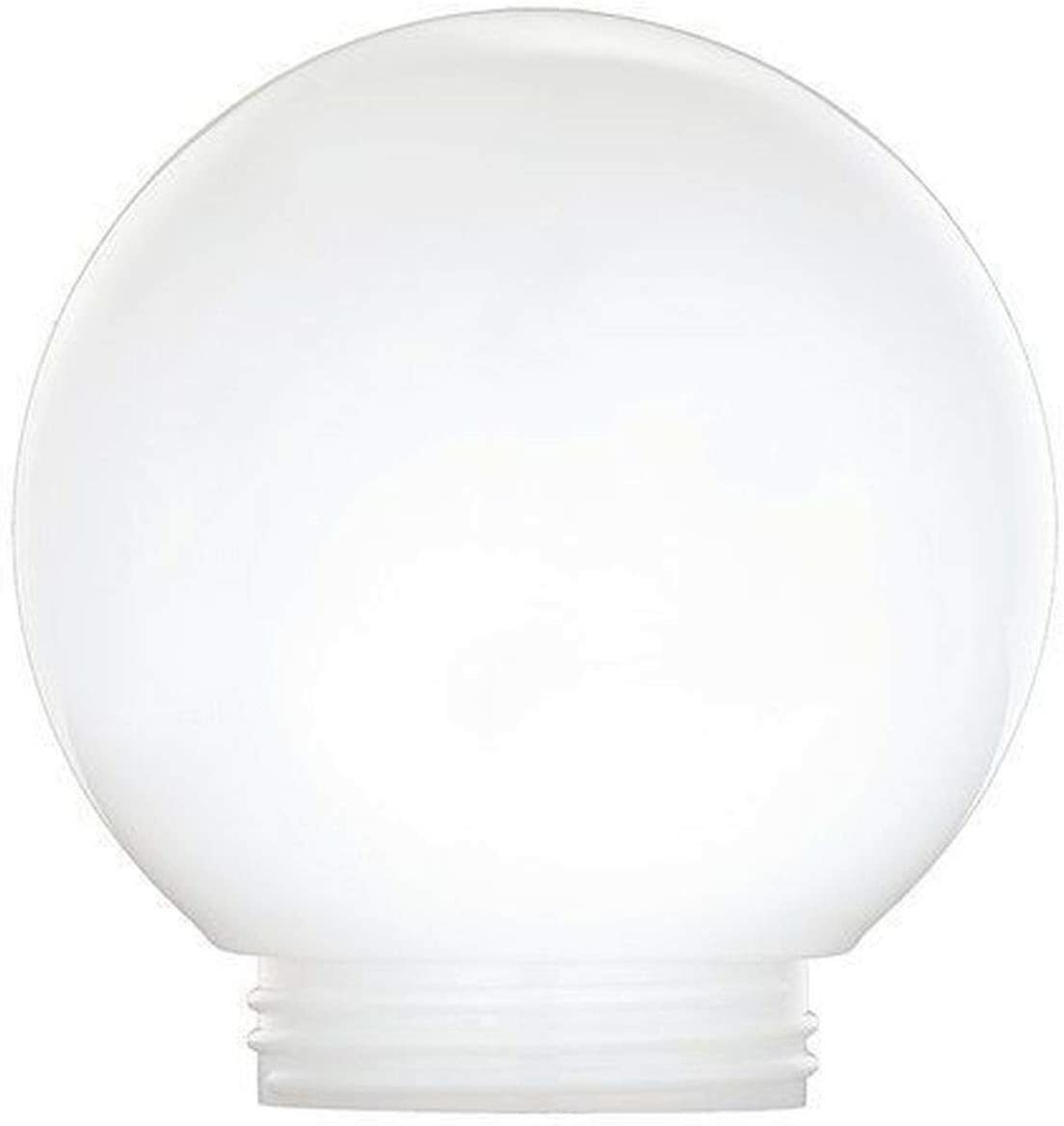 KastLite 8" White Acrylic Lamp Post Globe | 3.24" Screw Neck