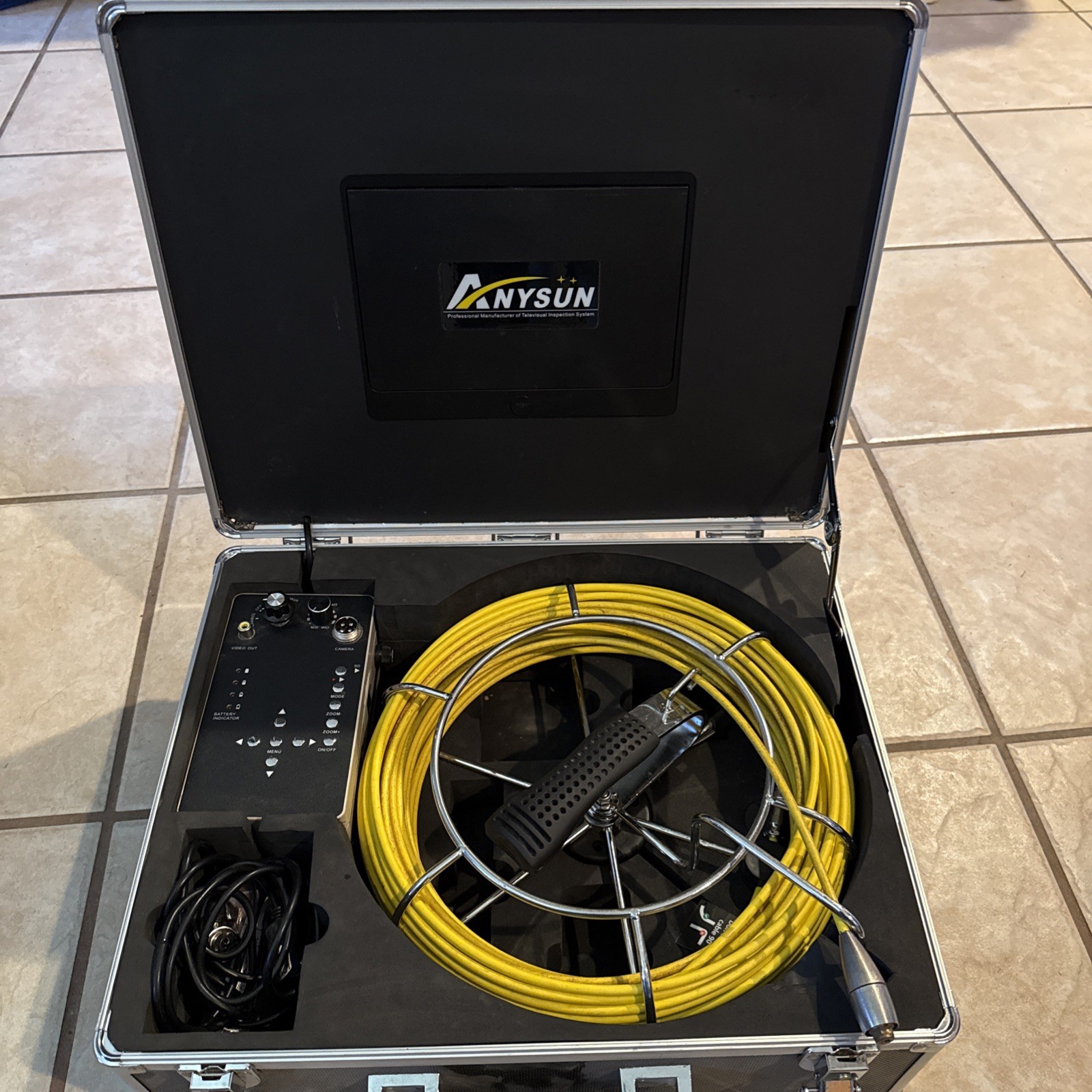Sewer Pipe Inspection Camera 7" LCD Boroscope 30 meter Anysun DVR Video
