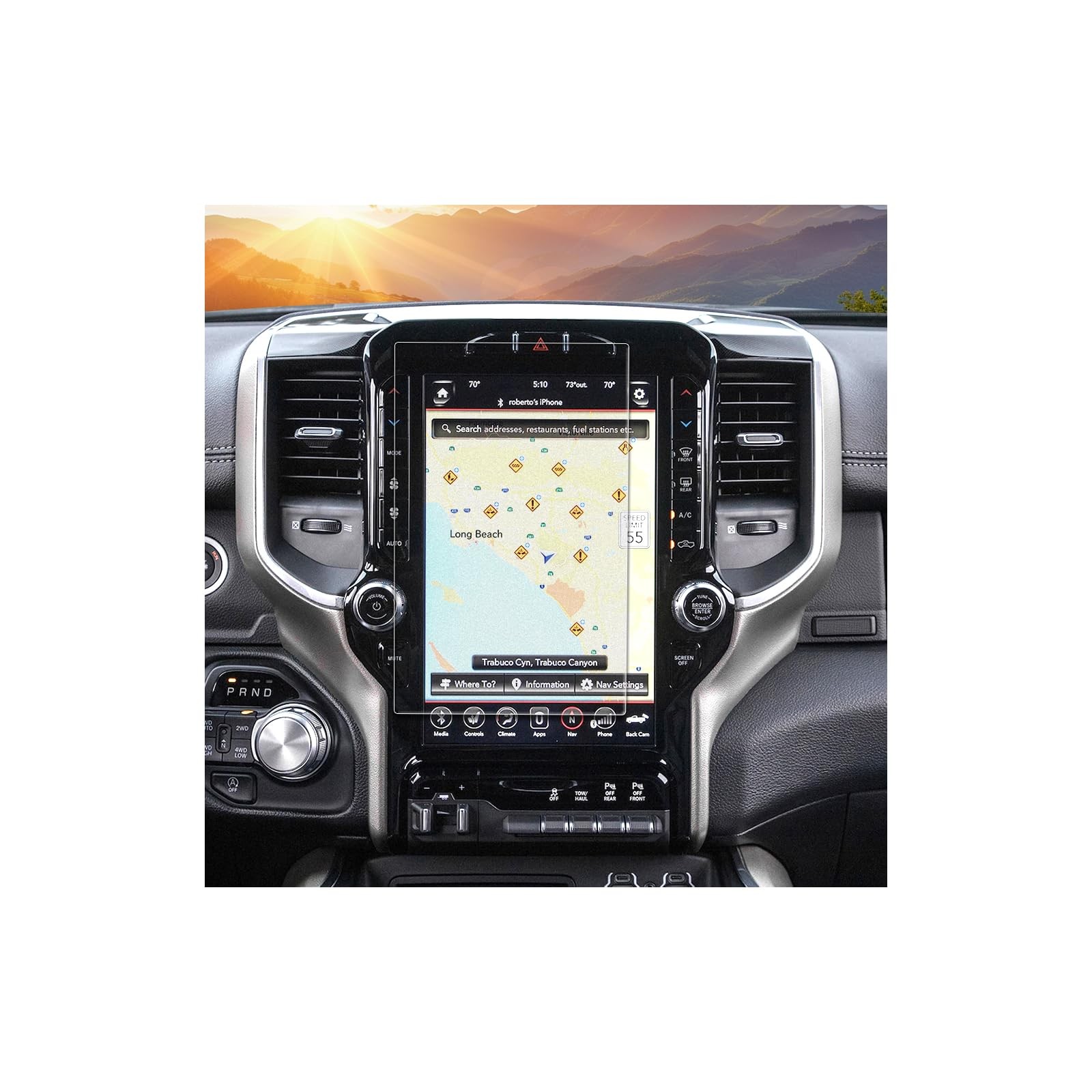 SXCY Anti-Glare Matte for 2019-2025 RAM 1500 12 In,Anti-Glare Glass