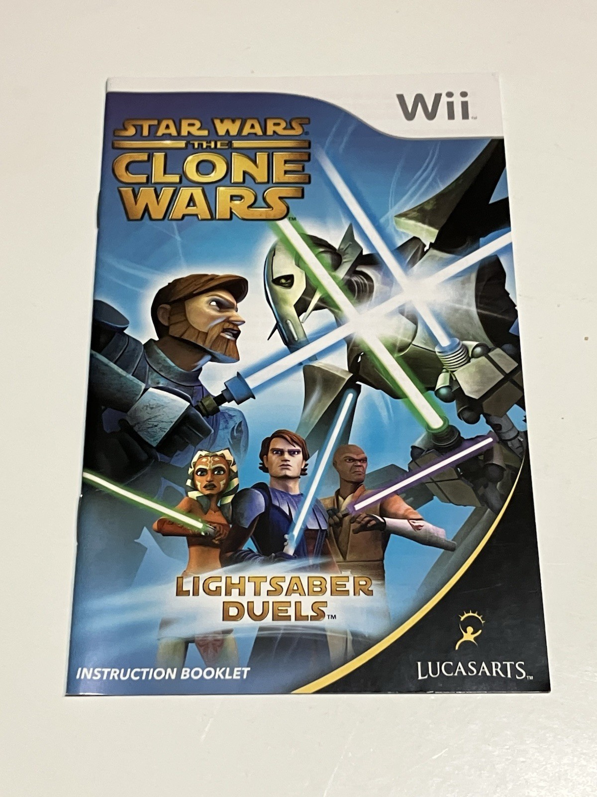 Star Wars Clone Wars Lightsaber Duels Instruction Booklet ONLY! (Nintendo Wii)