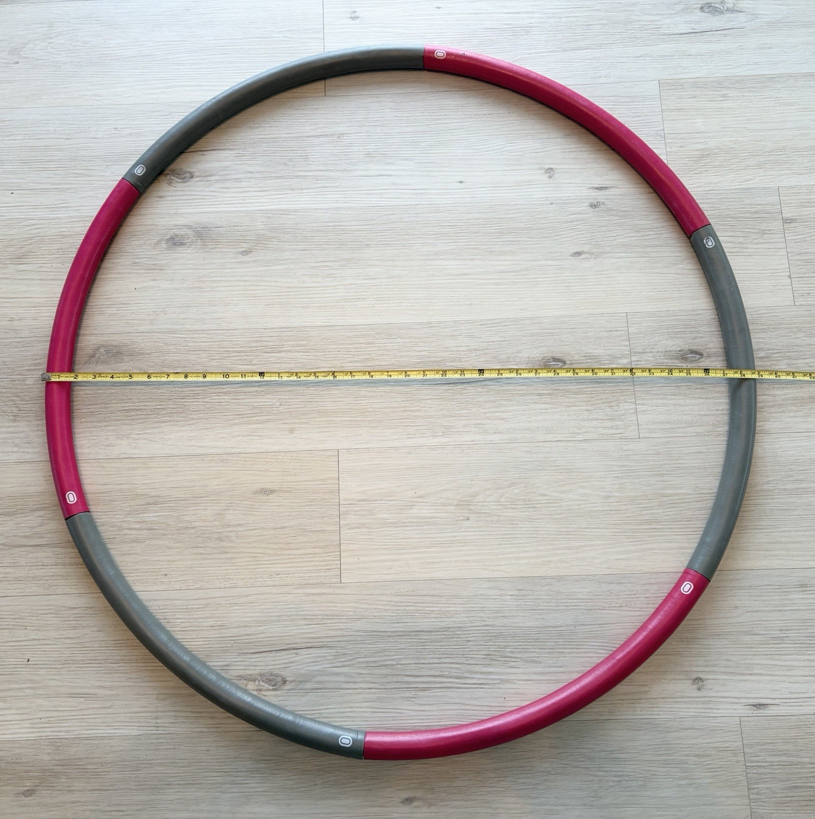 Weighted Workout Exercise Hula Hoop 6 Detachable Sections 39” Diameter