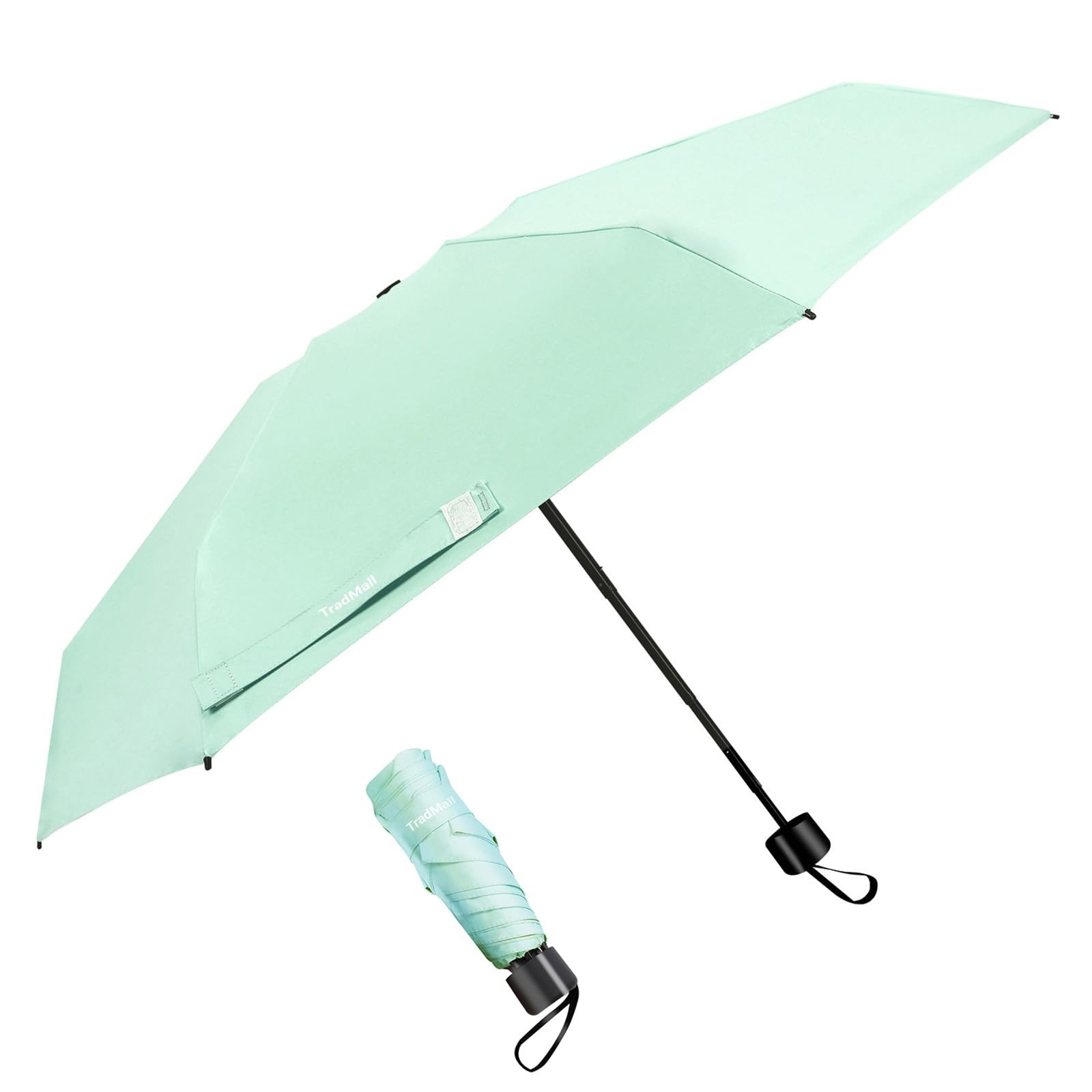 TradMall Mini Travel Umbrella, Portable Lightweight Compact 35.5", Green