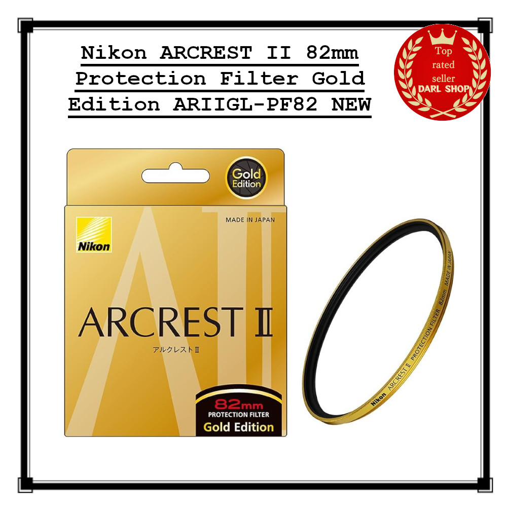 Nikon ARCREST II 82mm Protection Filter Gold Edition ARIIGL-PF82 NEW