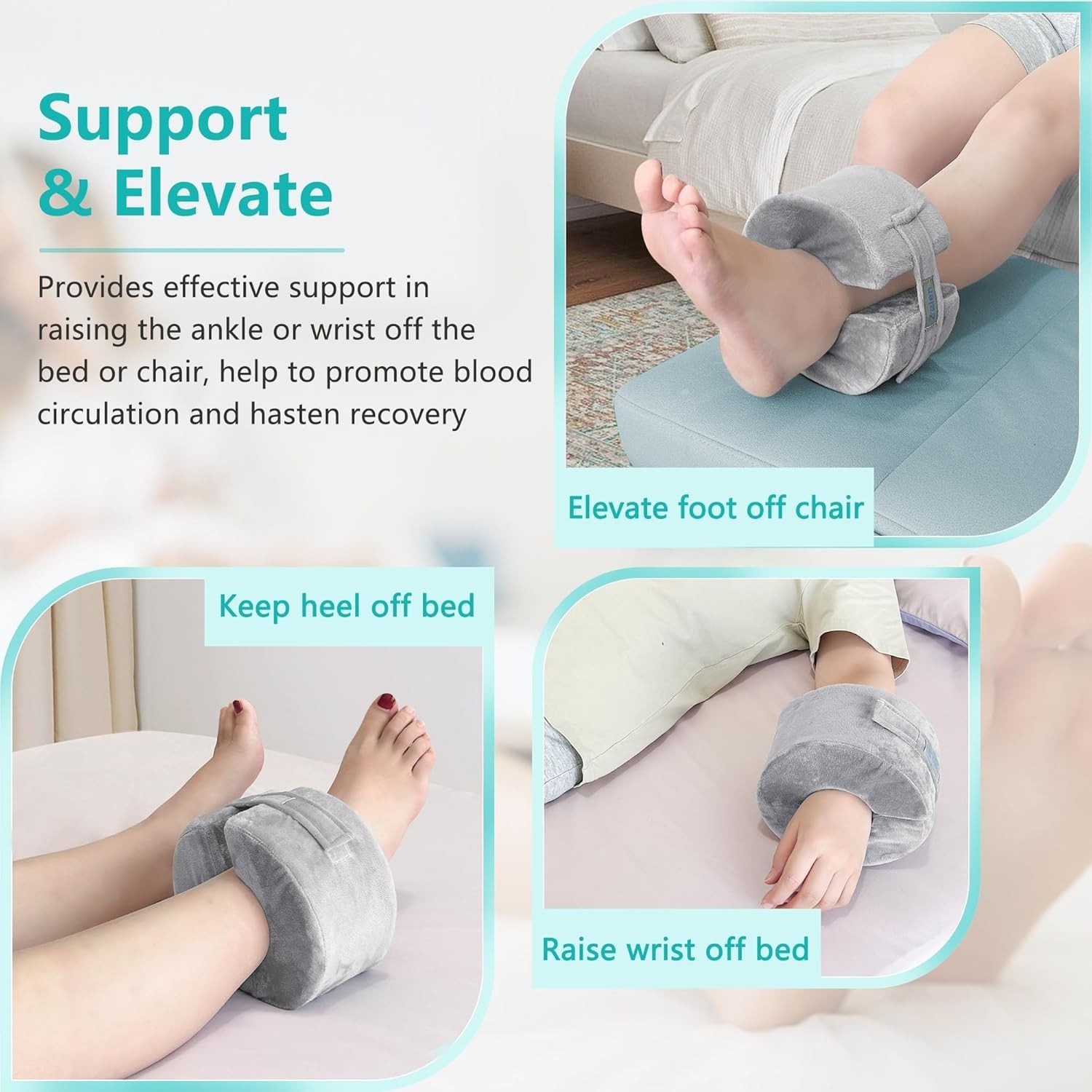 Lightweight Adjustable Ankle Support Pillow for Comfort & Enhanced Blood Flow