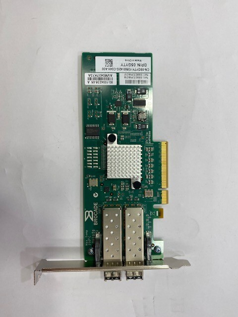 05GYTY - Dell Brocade 825 Dual-Port 8GB Fibre Channel Adapter w/ 2x SFP 8GB SW