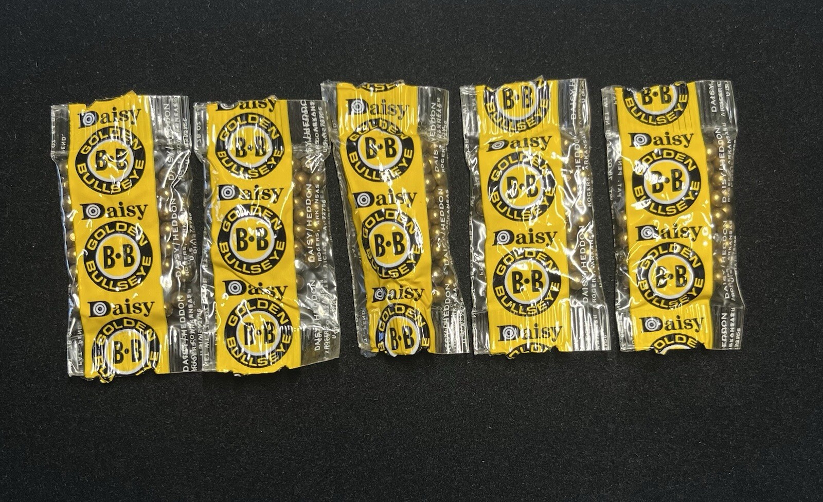 Vintage Rare Daisy Golden Bulls Eye BB Shot Victor Comptometer Corp. Lot of 5