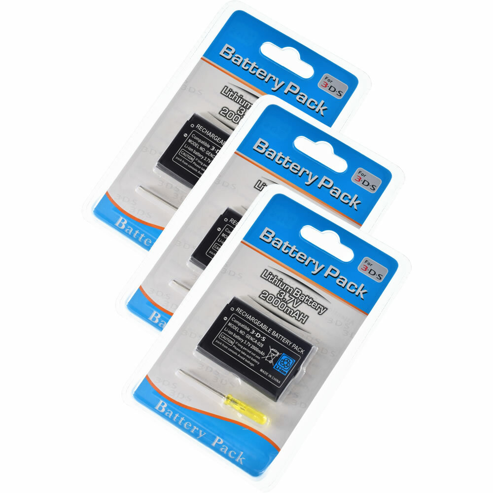 2000mAh 3.7 Rechargeable Battery Replacement for Nintendo 3DS CTR-003 CTR-001