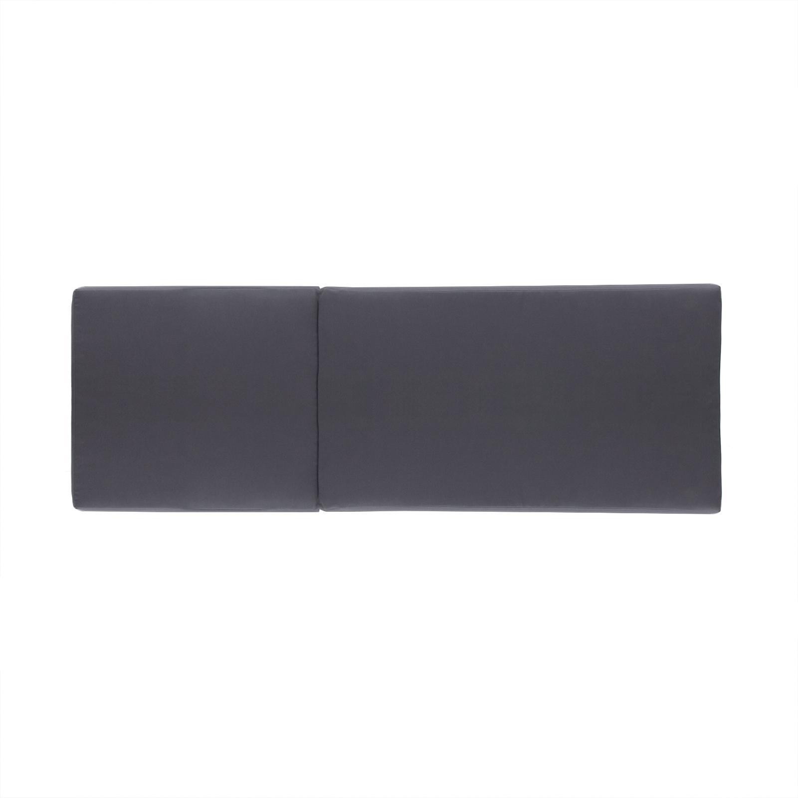 Water-Resistant Outdoor Chaise Lounge Cushion with Hook & Loop Ties -